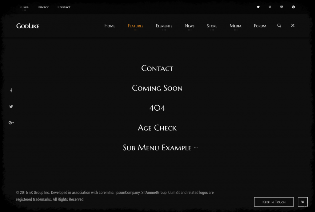 FullScreen Navigation Documentation – nK