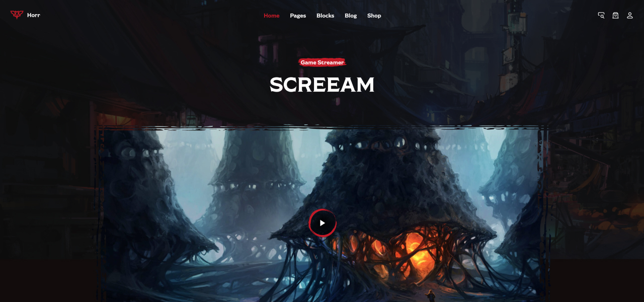 Horr - Gaming Horror Theme in 2023  Horror themes, Website design  inspiration, Wordpress theme design